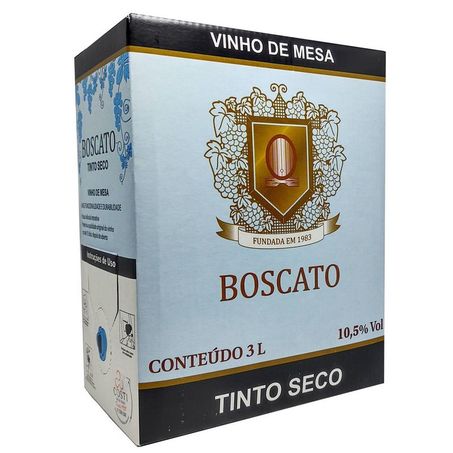 VINHO DE MESA BOSCATO 3L TINTO SECO
