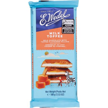 Chocolate e wedel leite rechedo creme caramelo 100gr