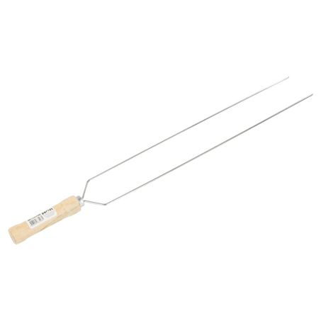 ESPETO MOR DUPLO ACO CROMAD 75CM UN 360-1