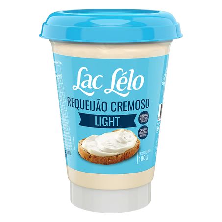 Requeijão Cremoso Lac Lélo Light Pote 180gr