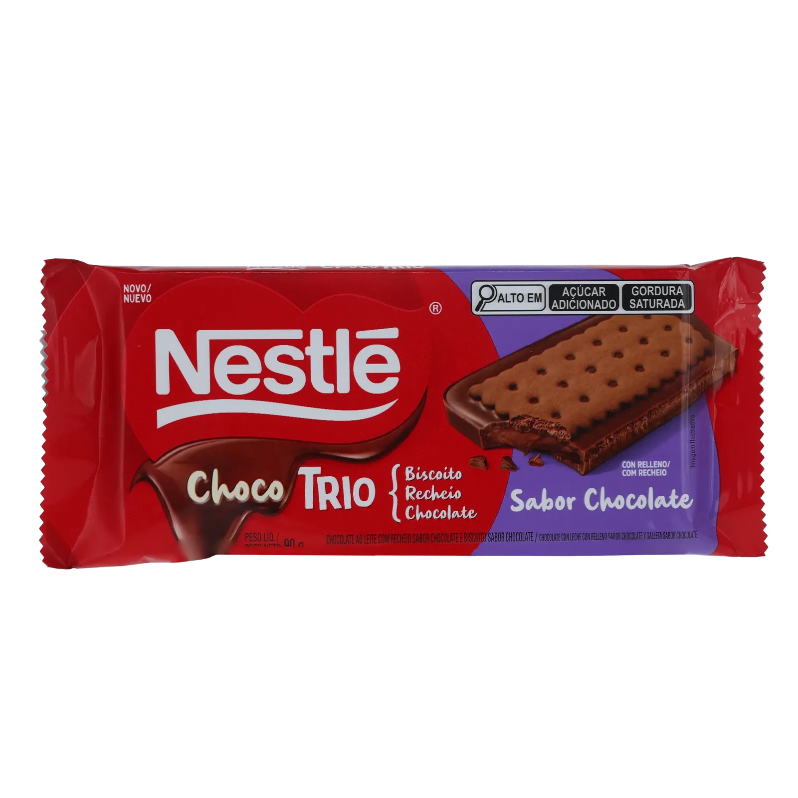 Chocolate Nestlé 90g - Choco Trio - Ao Leite