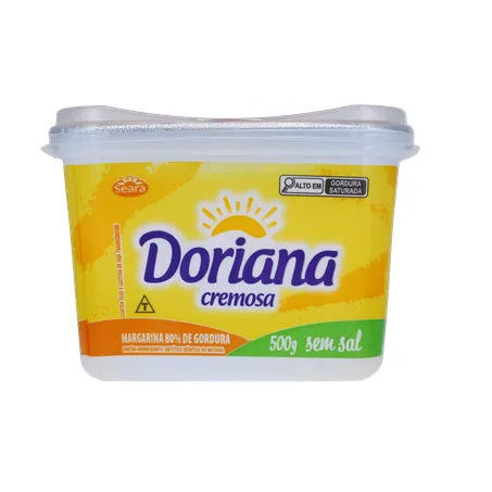 Margarina Doriana 500g - Tradicional - Sem Sal