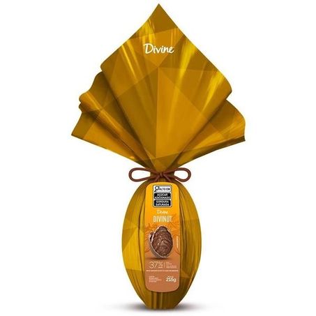 Ovo pascoa divine 215g ao leite c/ amend