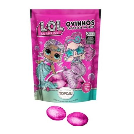 Ovinhos de Chocolate ao Leite L.O.L. Surprise Topcau Sachê 72g