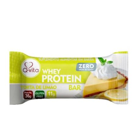 Barrinha Q-Vita 36g Whey Zero Torta De Limão