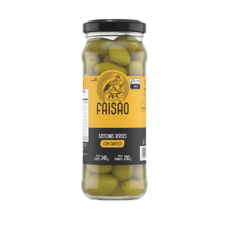 AZEITONA VERDE FAISAO 200G C/CAROCO VD
