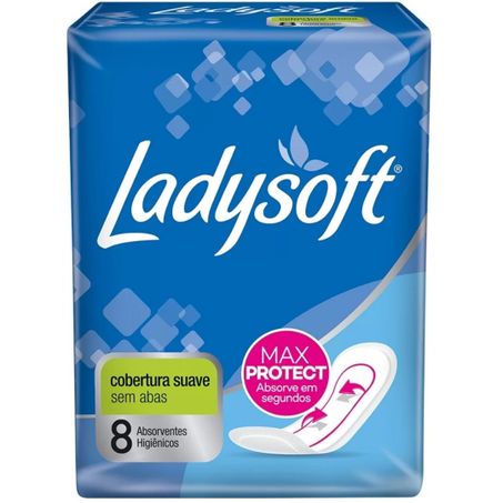 Absorvente ladysoft 8un suave sem abas