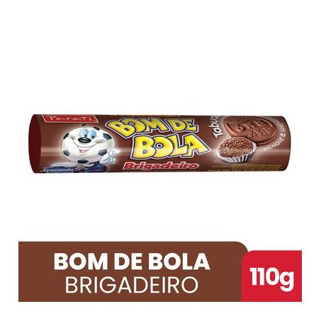 Biscoito Doce Recheado Parati Bom de Bola Sabor Brigadeiro Embalagem 110G