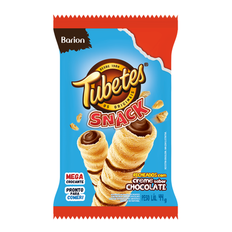 Tubetes Barion Snaks 44g Ao Leite