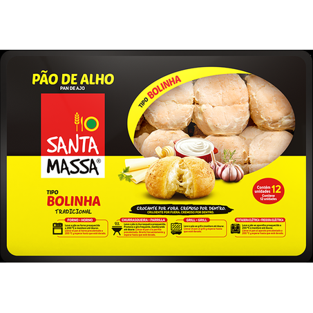 Pão de Alho Santa Massa Bolinha bandeja 300G