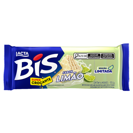 Bis Wafer Recheio Limão Lacta 100,8g