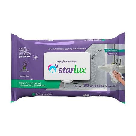 Toalha umedecida starlux banheiro