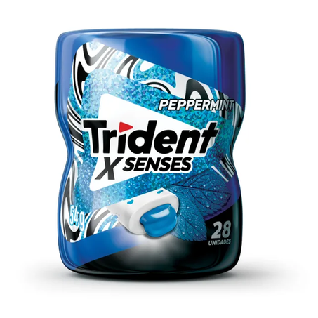 CHICLETE TRIDENT X SENSES PT54 G PEPPERMIN