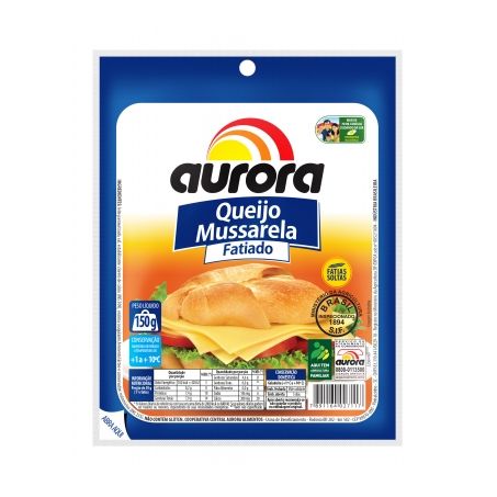 Aurora-queijo 500g mussarela fatiado