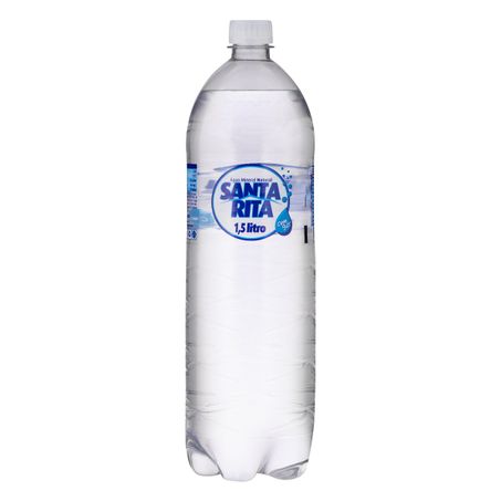 ÁGUA MINERAL NATURAL COM GÁS SANTA RITA GARRAFA 1,5L