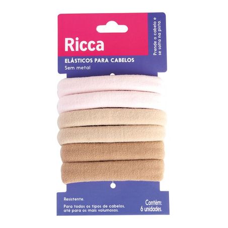 ELÁSTICO DE CABELO RICCA Blondie SORTIDO CARTELA C/6UNID REF.2728