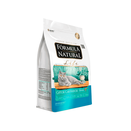Ração Fórmula Natural Life Gatos Castrados Salmão 15 kg 360-1