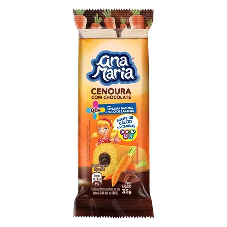 Bolinho Ana Maria Qd+ Cenoura com Chocolate 35G