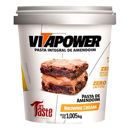 PASTA DE AMENDOIM INTEGRAL BROWNIE CREAM VITAPOWER