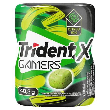Chiclete trident xgamers citrus mix 48.3g