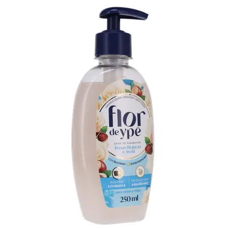 Sabonete Líquido Flor De Ype Rosas Brancas e Avelã Pump 250ml 360-33