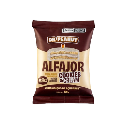 Alfajor dr. peanut cookies & cream 55g