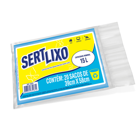 Saco Lixo Sert Lixo 20un 15l Azul