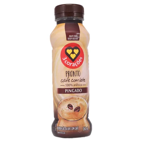 BEBIDA LACTEA 3 CORAÇÕES PINGADO 260ML 360-35