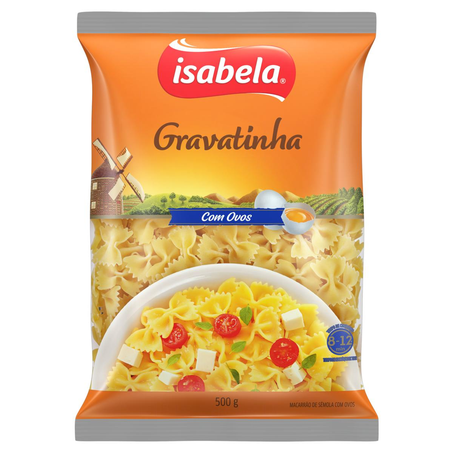 Massa com Ovos Isabela 500g - Gravatinha
