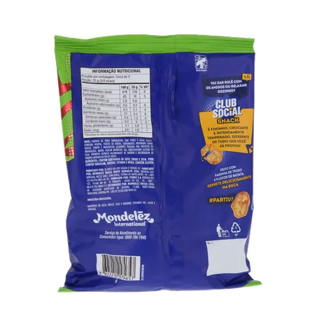 Biscoito Club Social Pizza Marguerita Pacote 68g 
  360-17