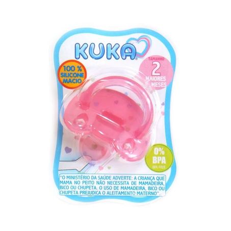 Chupeta Kuka Silicone Soft N2 Rosa Cod 02707