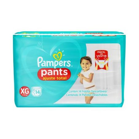 FRALDA PAMPERS PANTS AJUS/T XG 14UN