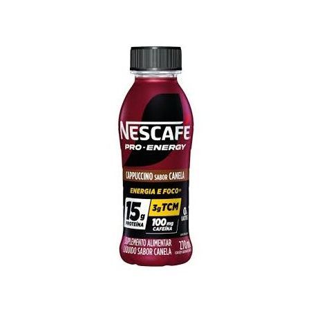 Bebida láctea nescafé pro-energy cappuccino canela 270ml
