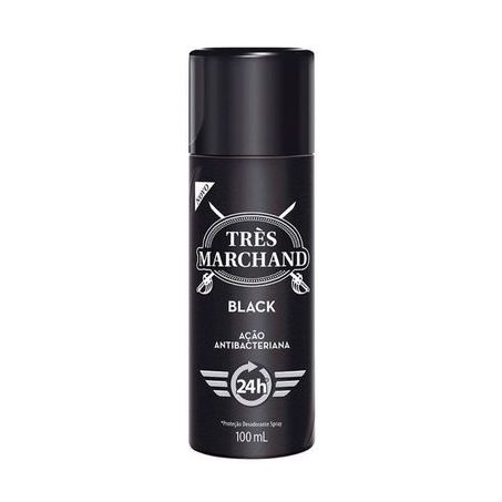 Desodorante Masculinotres Marchand Black Embalagem Spray 100ML