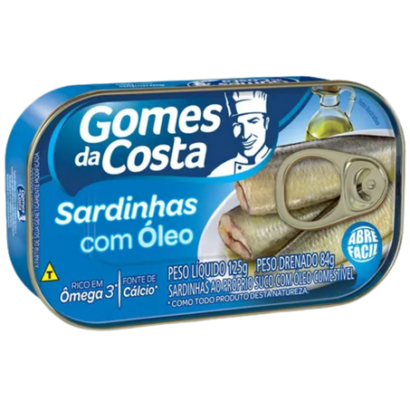 Pescado sardinha gomes da costa oleo abre facil 125g