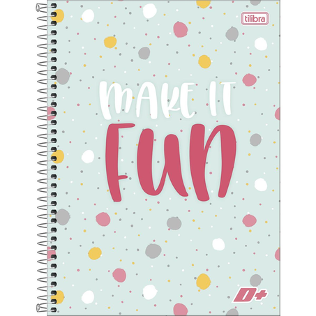 Caderno Universitário Mais Tilibra 96 Folhas - 1 Matéria - Feminino - Capa Dura - Ref. 593893