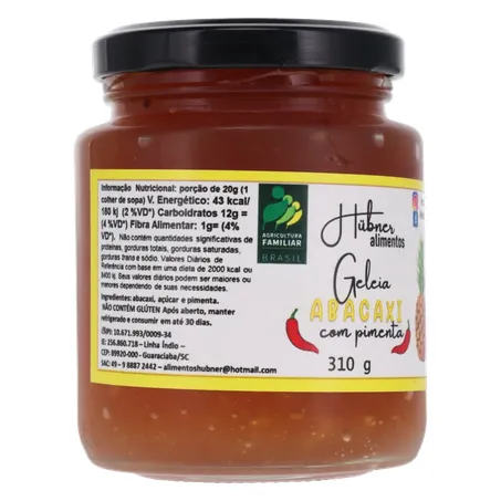 Geleia hubner abacaxi com pimenta 310g 360-32