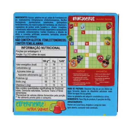 GELATINA EM PÓ APTI FRAMBOESA 20G 360-18