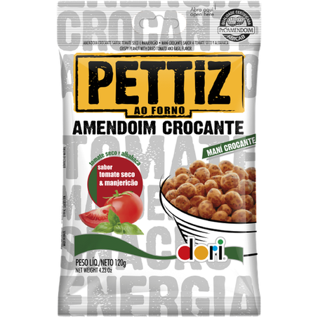 AMENDOIM PETTIZ DORI 120G TOM.SECO/MANJERI.