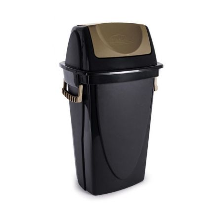 LIXEIRA PLASUTIL E-BLACK BASCULANTE 28L
