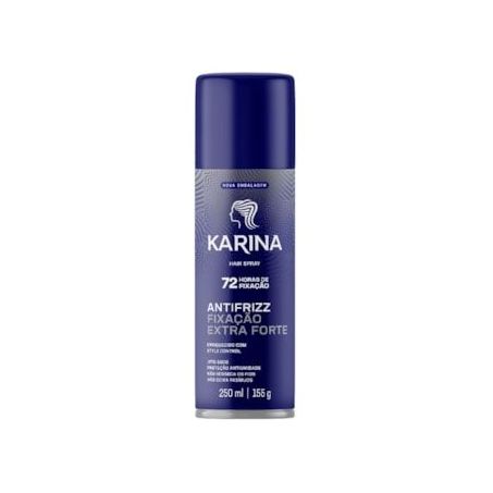 HAIR SPRAY KARINA 250ML FIX.EXTRA FORTE CX 12.0