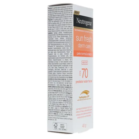 PROTETOR SOLAR FACIAL NEUTROGENA SUN FRESH DERM CARE SEM COR FPS 70 40G 360-30