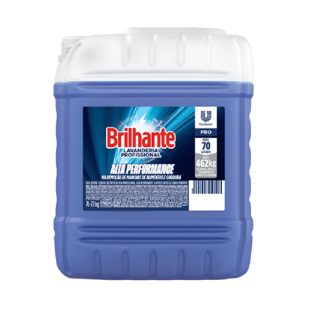 LAVA ROUPA LÍQUIDO BRILHANTE LAVANDERIA PROFISSIONAL 7L