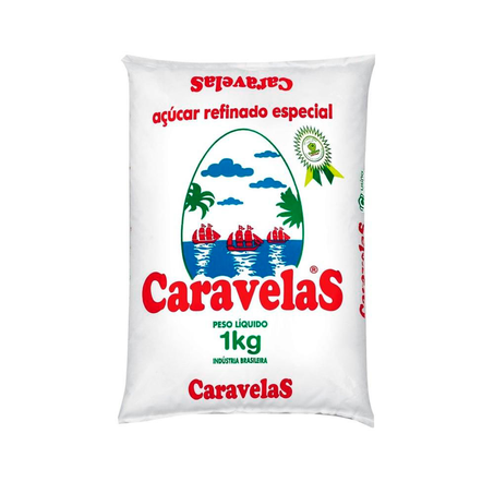 Açúcar Refinado Especial Caravelas Pacote 1Kg