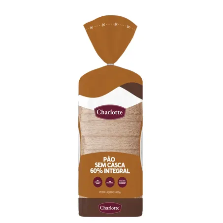 Pão Sem Casca Charlotte 60% Integral 400G