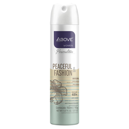 Desodorante Aerossol Above 90g - Feminino - Personalities - Peaceful & Fashion