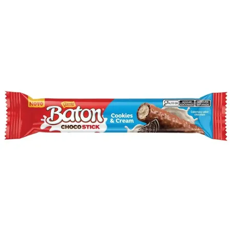 Chocolate baton garoto chocostick cookie&cream 26g