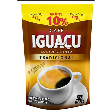 Café solúvel iguaçu sachê l55p50g