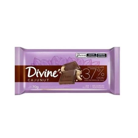 Choc barra divine cajunut + cremoso 70g