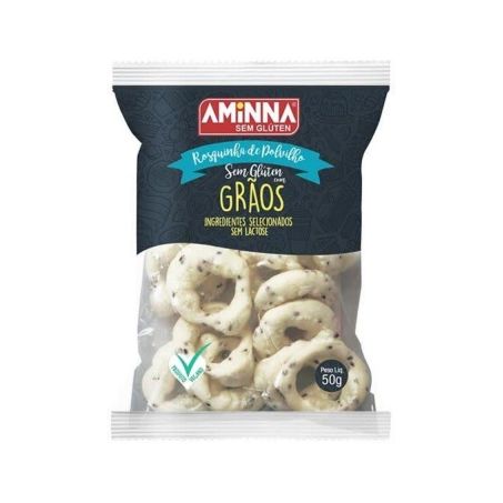 ROSQUINHA DE POLVILHO GRAOS 50G - AMINNA